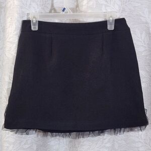 In The Style Bradshaw Mini Skirt With Lace Detail at Back